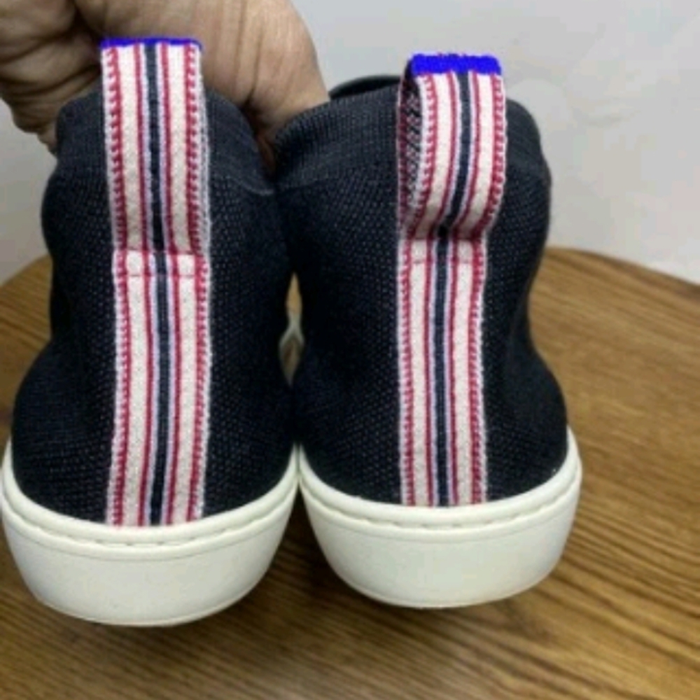 Rothy’s The Chelsea Ankle High Sneakers Slip On Shoes Black Women’s Size 10.5 - Picture 6 of 11